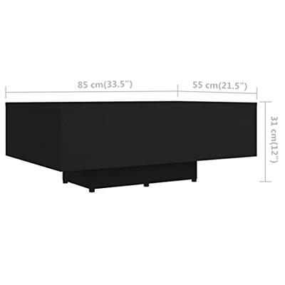 Salontafel 85x55x31 cm spaanplaat zwart Salontafel 85x55x31 cm spaanplaat zwart