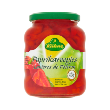 Kuhne Paprikareepjes Zoetzuur 320 g bij Jumbo