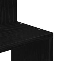 Hoekwandschap 32x32x127,5 cm bewerkt hout zwart - thumbnail