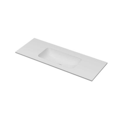 INK Aspekt Wastafel Porselein Midden Zonder Kraangat - 1200x450x15 mm - Mat Wit
