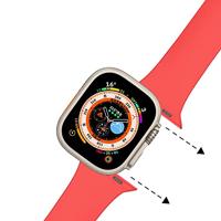 Siliconen bandje - Folding Buckle - Wijnrood - Geschikt voor Apple Watch 38mm / 40mm / 41mm / 42mm - thumbnail