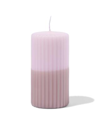HEMA Stompkaars ⌀7x13cm ribbel naturel-lichtroze (lichtroze)