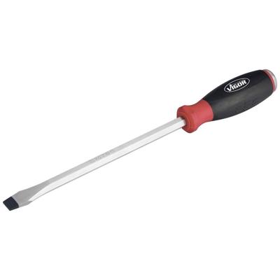 Vigor V5042 Platte schroevendraaier Kopbreedte: 8 mm Koplengte: 150 mm Vigor V5042 Platte schroevendraaier Kopbreedte: 8 mm Koplengte: 150 mm