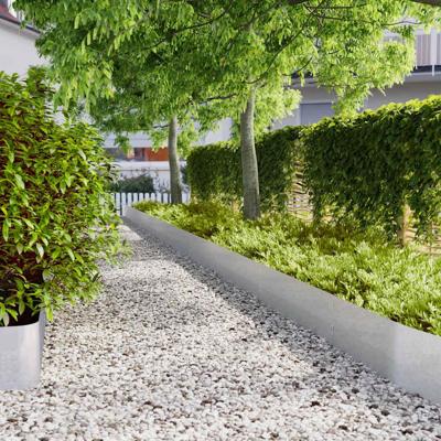 Gazonranden 10 st 25x103 cm gegalvaniseerd staal