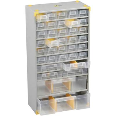 Allit Werkplaatsmagazijnkast Werkplaats (l x b x h) 300 x 140 x 565 mm Aantal vakken: 36 Variabele onderverdeling Piece Inhoud 1 stuk(s)