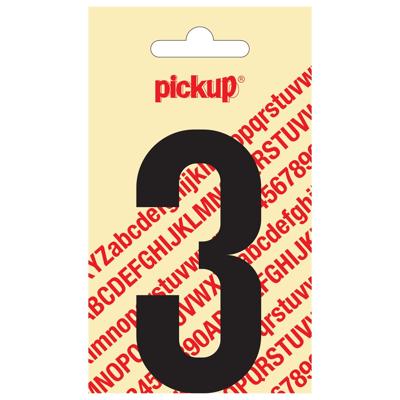 Plakcijfer Nobel 90 mm zwart 3 Pickup - Pickup