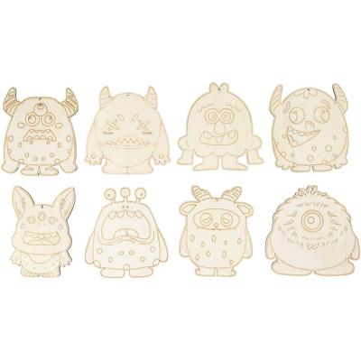Creativ Company Houten figuren, monsters, h: 12,4 cm, dikte 3 mm, 8 stuk/ 1 doos Creativ Company Houten figuren, monsters, h: 12,4 cm, dikte 3 mm, 8 stuk/ 1 doos