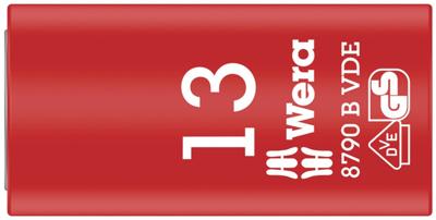 Wera 8790 B Zyklop VDE doppen, geïsoleerd, voorzien van 3/8" aandrijving, 13.0 x 46.0 mm - 1 stuk(s) - 05004957001 Wera 8790 B Zyklop VDE doppen, geïsoleerd, voorzien van 3/8" aandrijving, 13.0 x 46.0 mm - 1 stuk(s) - 05004957001