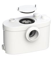 Sanibroyeur Sanipro fecalienvermaler Sanipro Silence voor WC, wastafel of fontein bidet en of douche 413x180x263mm inlaatzijde 1xDN100+3xDN40 wit - thumbnail