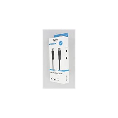 Hama Antennekabel, coax-stekker - coax-koppeling, 1,5 m, 90 dB TV accessoire Zwart - thumbnail