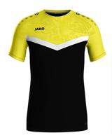 JAKO 6124 T-Shirt Iconic - Zwart/Zachtgeel - XL - thumbnail