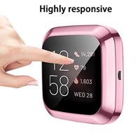 Fitbit Versa 2 Soft TPU case (volledig beschermd) - Roze - thumbnail