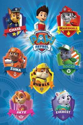 Poster Paw Patrol - Crests 61x91,5cm Poster Paw Patrol - Crests 61x91,5cm