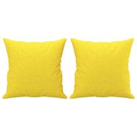2-delige Loungeset met kussens stof lichtgeel - thumbnail
