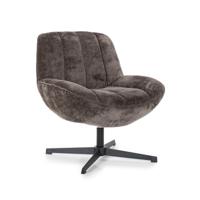 By-Boo Draaifauteuil 'Derby' Chenille, kleur Bruin - thumbnail
