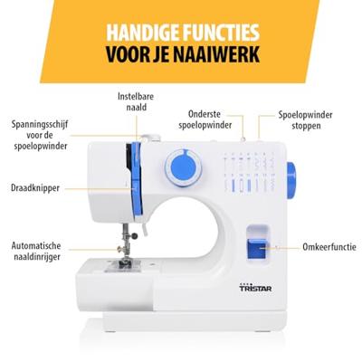 Tristar SM?6003 Naaimachine Wit/Blauw