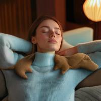 Leschi Verwarmingskussen Winston de Hond - Karamel - thumbnail