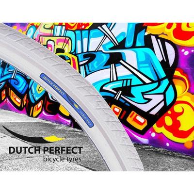 DUTCH PERFECT Dutchperfect buitenband 28 x 1.40" / 40-622mm anti-lek wit met reflectie DUTCH PERFECT Dutchperfect buitenband 28 x 1.40" / 40-622mm anti-lek wit met reflectie