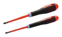 Bahco Schroevendraaierset ERGO™ | geïsoleerd | VDE | driecomponentengreep | smal blad | Pozidriv - 2-delig - BE-9894SL - thumbnail
