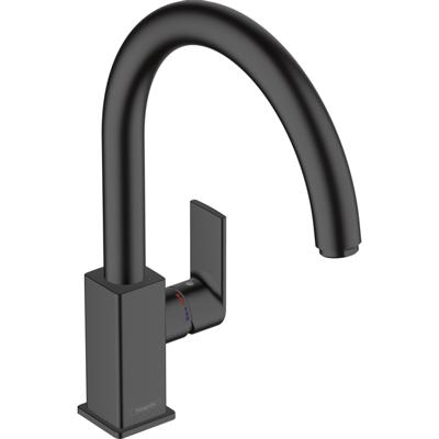 Keukenmengkraan HansGrohe Vernis Shape M35 Eengreeps Met Draaibare Uitloop Mat Zwart