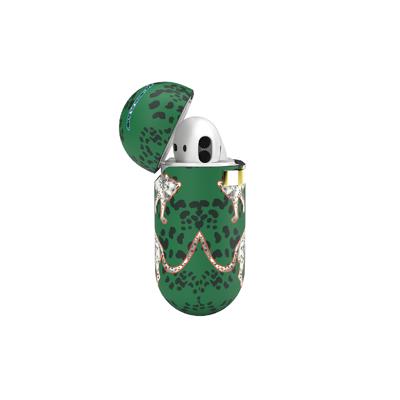 Richmond & Finch Freedom Series Apple Airpod Green Leopard/Gold