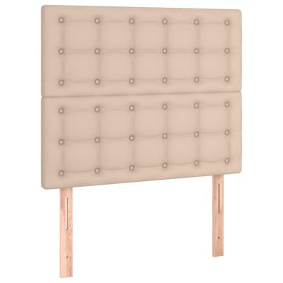 Boxspring met matras kunstleer cappuccinokleurig 180x200 cm - thumbnail