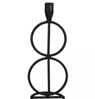 Kandelaar Double Circle zwart Buitengewoon de Boet - Buitengewoon de boet - thumbnail