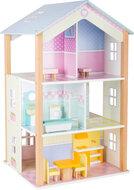 Poppenhuis - 3 verdiepingen + 15 meubels Poppenhuis - 3 verdiepingen + 15 meubels