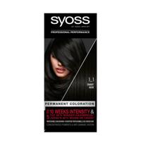 Syoss Permanent Coloration Haarverf - 1-1 Zwart - thumbnail