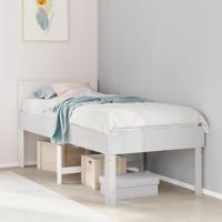 Bedframe zonder matras massief grenenhout wit 90x200 cm - thumbnail