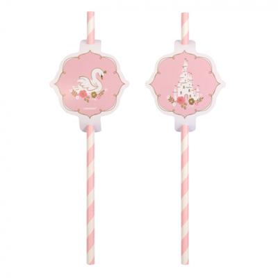 Rietjes Prinsessen kasteel en zwaan 8 stuks Rietjes Prinsessen kasteel en zwaan 8 stuks