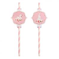 Rietjes Prinsessen kasteel en zwaan 8 stuks - thumbnail