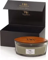 WoodWick Giftset Geurkaars Ellipse Fireside - Geurkaars in Glas - Houten Lont - thumbnail
