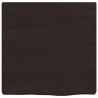 Wandschap 40x40x4 cm behandeld massief eikenhout donkergrijs - thumbnail