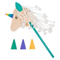 BS Toys houten eenhoorn stokpaard - 4dlg. - thumbnail