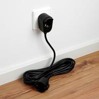 REV 0016150514 Stroom Verlengkabel Zwart 5.00 m H05VV-F 3G 1,5 mm² - thumbnail