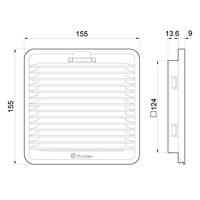 Finder 7F.02.0.000.2000 Uittredingsfilter (b x h) 155 mm x 155 mm Geschikt voor serie (schakelkast): Finder (grootte 3) 1 stuk(s) - thumbnail