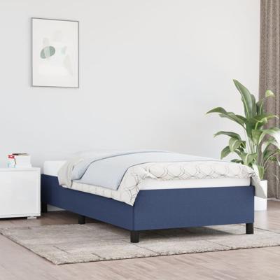 Bedframe zonder matras 90x190 cm stof blauw