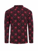 LOOXS Little winter t-shirt meisjes - bruin - harten/longsleeve - thumbnail