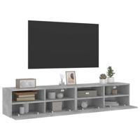 Tv-wandmeubels 2 st 80x30x30 cm bewerkt hout betongrijs - thumbnail