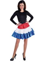 Volangen stroken rok rood wit blauw - thumbnail