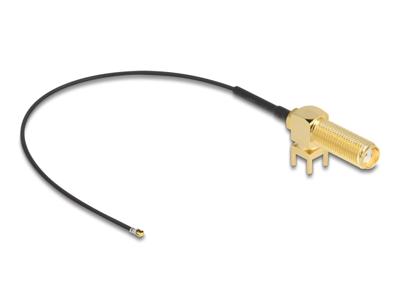 Delock WiFi-antenne Aansluitkabel [1x SMA-bus - 1x IPEX-stekker] 0.15 m Zwart