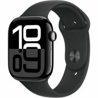 Apple Watch Series 10 (GPS + Cellular 46 mm) Smartwatch - Kast van gitzwart aluminium - Zwart sportbandje (S/M). Conditie bijhouden, Ecg-app, always on Retina-display, waterbestendig - thumbnail