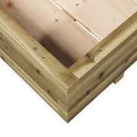 VidaXL Plantenbak 110x110x26,5 cm geïmpregneerd grenenhout - thumbnail
