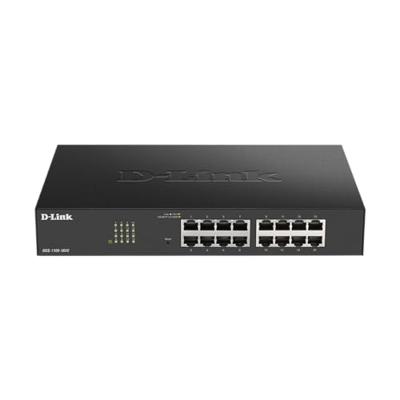 D-Link DGS-1100 Series 16-Port Gigabit Smart Managed Switch met VLAN support, layer 2 features, QoS, 802.3az EEE, Fanless