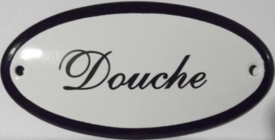 Emaille deurbordje ovaal Douche Emaille deurbordje ovaal Douche