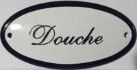Emaille deurbordje ovaal Douche - thumbnail