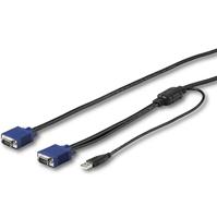 .com 10 ft. (3 m) USB KVM Cable for  .com Rackmount Consoles - VGA and USB KVM Console Cable (RKCONSUV10) - Video/USB kabel - mini-VGA (M) naar USB, HD-15 (VGA) (M) - 3 m - voor P/N: RKCONS1701, RKCONS1708K, RKCONS1716K, RKCONS17HD, RKCONS1908K, RKCONS1916... - thumbnail