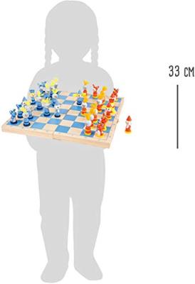 Small Foot houten schaakspel ridders