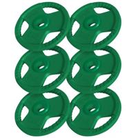 Voordeelbundel 30 kg (6 x 5 kg) Olympische Halterschijven Gripper Gietijzer - 50/51 mm - thumbnail